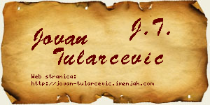 Jovan Tularčević vizit kartica